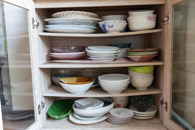 Dish storage cabinet clean nodern kitchen