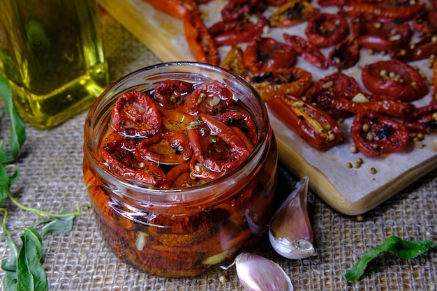 Dish of sundried tomatoes