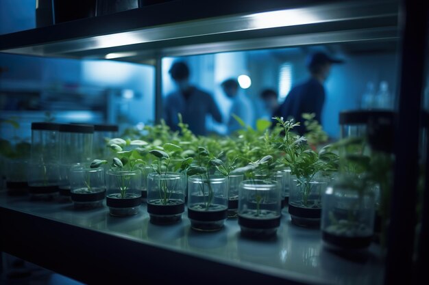 Dish with soil and sprouted plant on white table biological chemistry