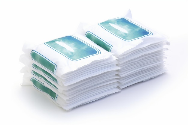 Disinfectant Towels Blank on a white background