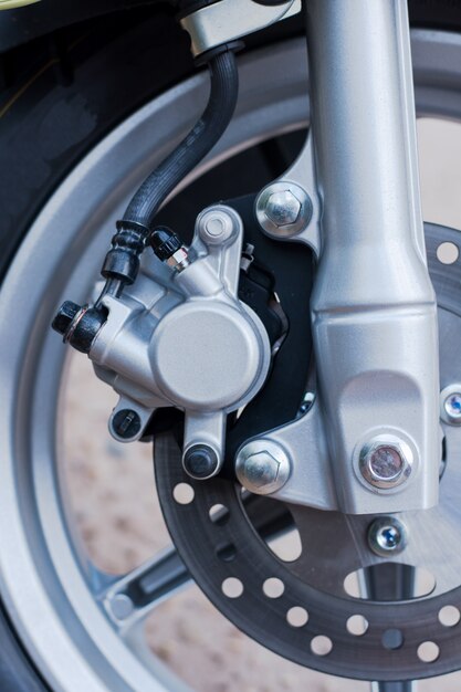 Photo disk brake system and wheel of automatic motorcycle