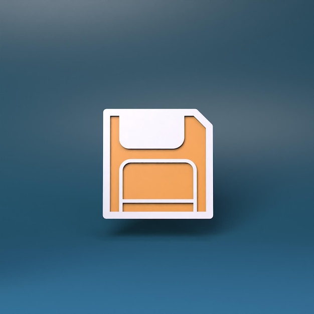 Photo disk icon 3d render illustration