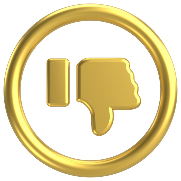 Photo dislike button dislike icon 3d illustration