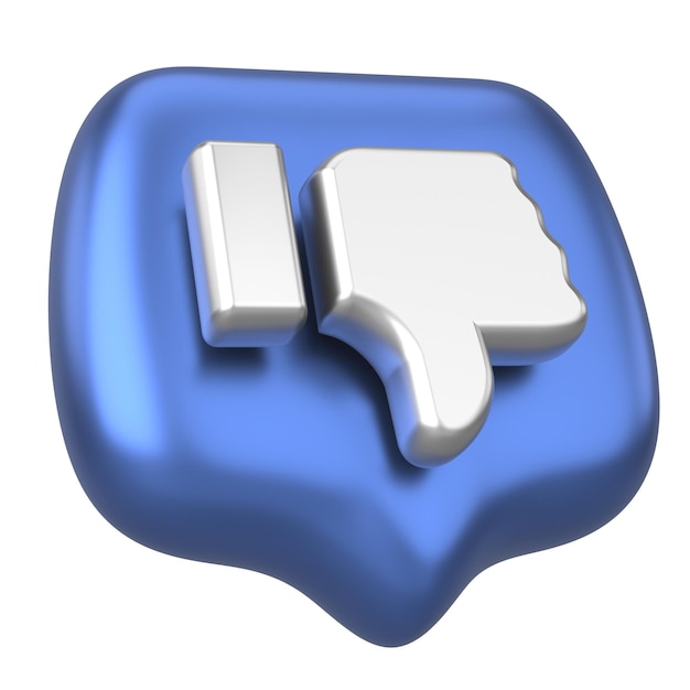 Dislike icon Dislike button 3D illustration