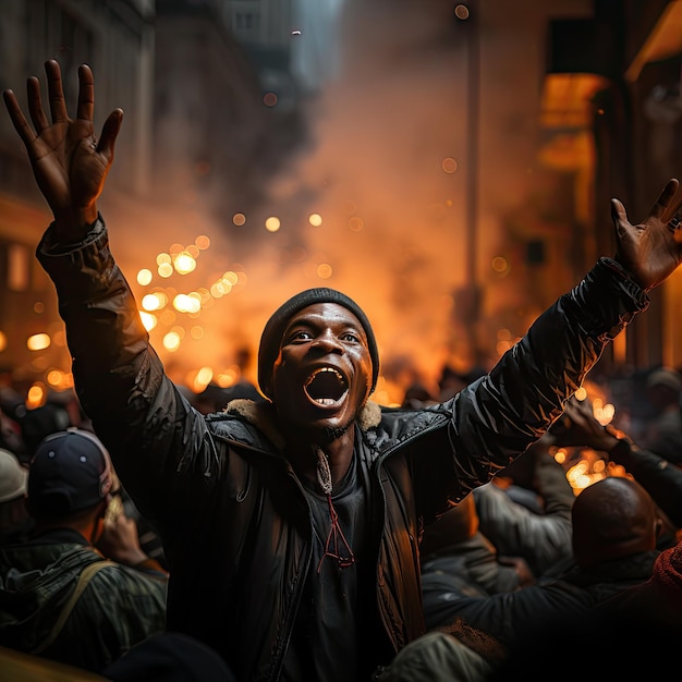 Беспорядки и протесты разворачиваются на оживленных улицах мегаполиса