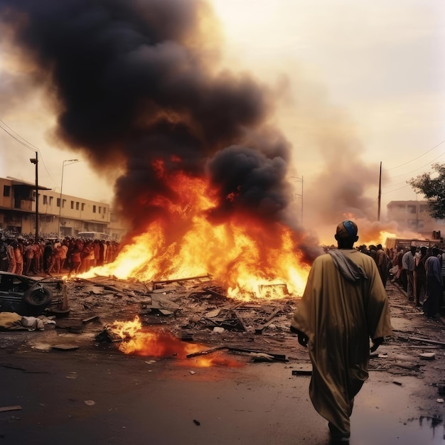 Беспорядки на улицах Африки