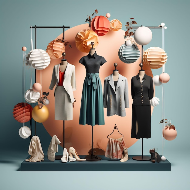 a display of clothes and accessories including one that says quot fashion quot