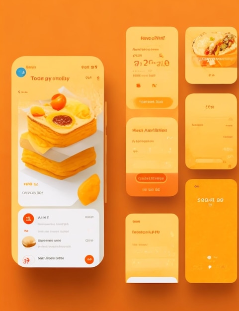 a display of different types of food on a cell phone.