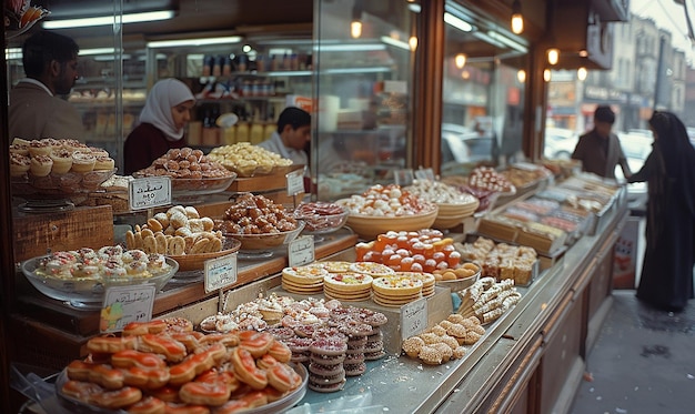 a display of food including a sign that says quot the name of the store quot