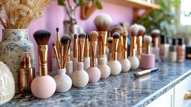 display of highend makeup brushes highlighting the beauty of simplicity