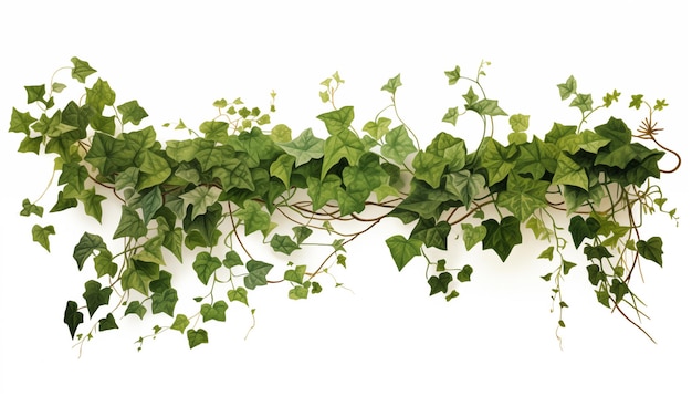 Display ivy isolated white background