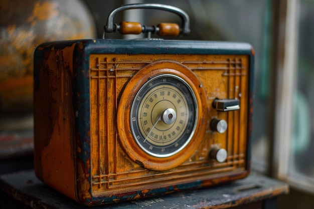Display a nostalgic transistorized pocket radio wi generative ai