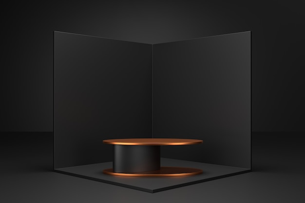 Display stand design. 3D product display. 3D rendering.