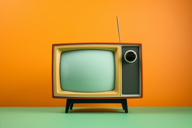 Foto tecnologia di visualizzazione televisione retro propaganda tv orologio vintage trasmissione spettacolo classico video di sfondo intrattenimento media analogico vecchio