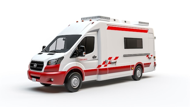 Photo displaying a 3d miniature ambulance