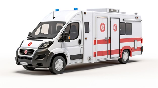 Photo displaying a 3d miniature ambulance