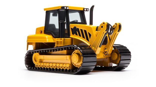 Photo displaying a 3d miniature bulldozer