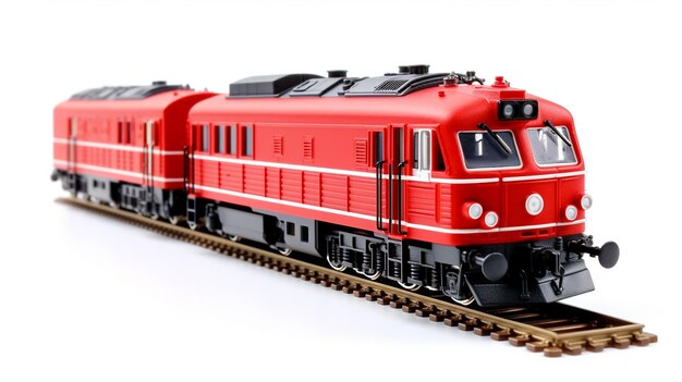 Foto mostra una locomotiva elettrica in miniatura 3d