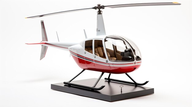 Photo displaying a 3d miniature robinson r44