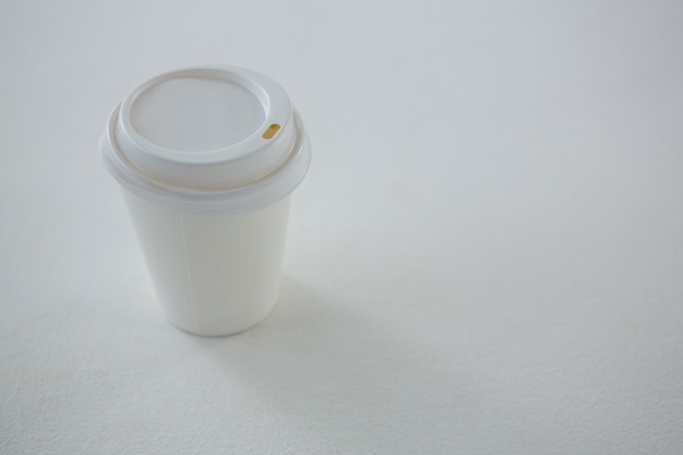 Disposable coffee cup isolated