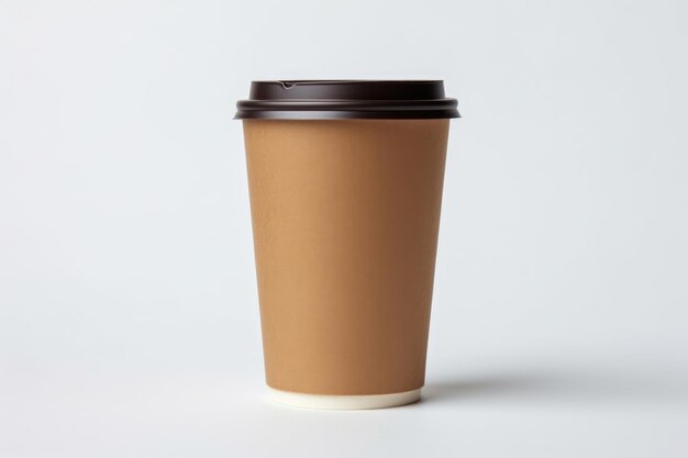 Disposable Coffee Cup on White Background