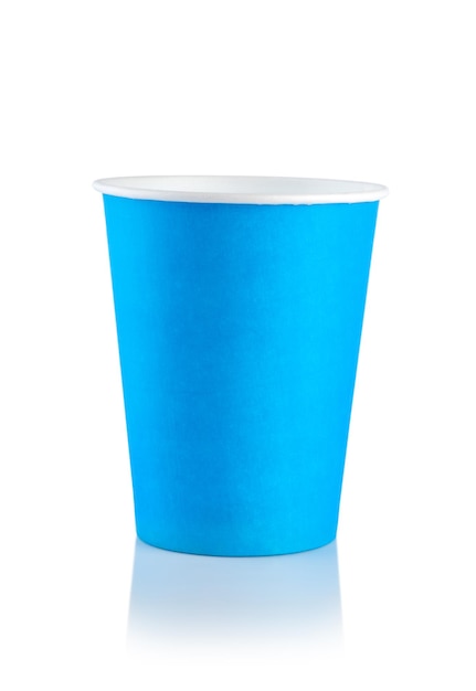 Photo disposable cup isolated on a white background