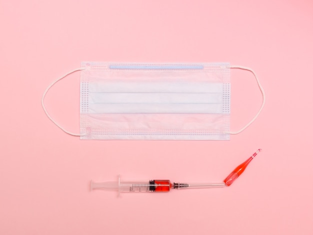 Disposable medical mask and syringe