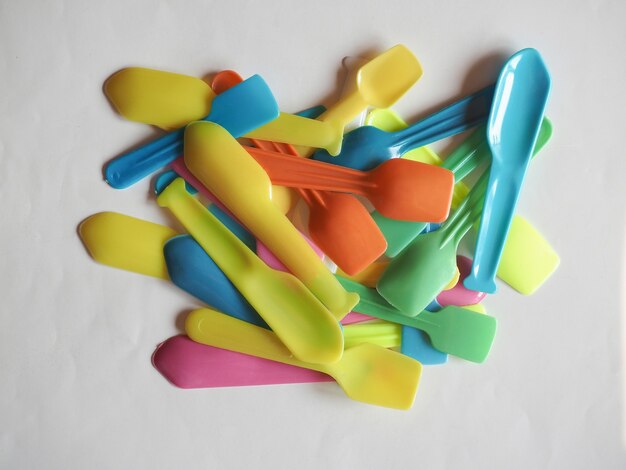 Disposable plastic spoons