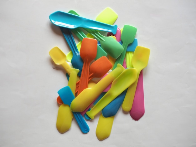 Disposable plastic spoons