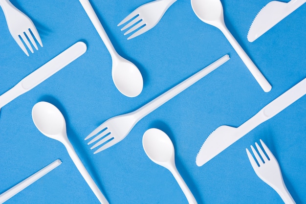 Photo disposable plastic tableware pattern