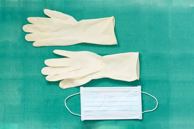 Disposible steriele rubber, eenmalige gebruikte handschoenen