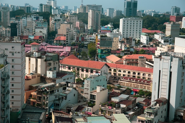 Dist 1 Ho Chi Minh city center, view from office building