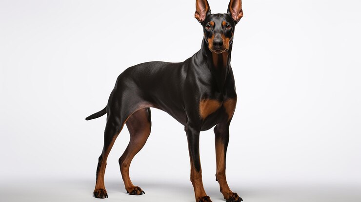 Photo distinguished doberman full body in ultra realism