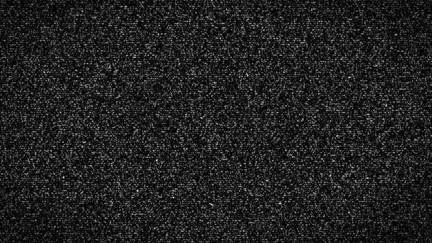 Distorted black and white TV static noise interference. No signal, flickering, old analog vintage Tv