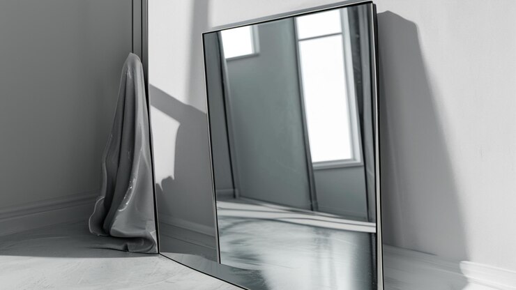 Photo distorted mirror photo effect mockup