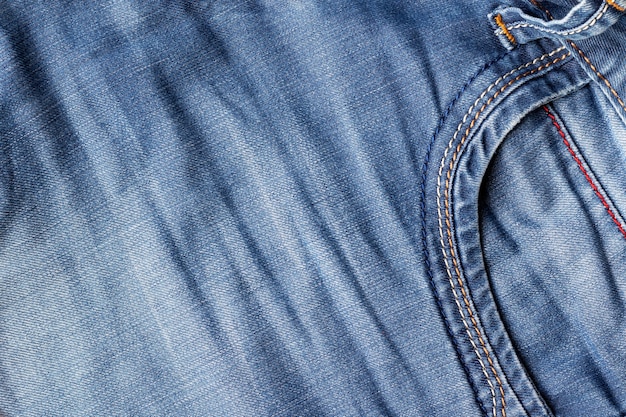 Distressed denim met voorvak