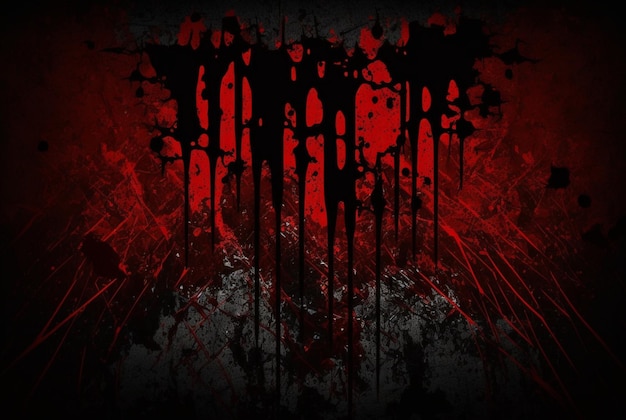 Distressed and Dirty Red and Black Background horror background generative ai