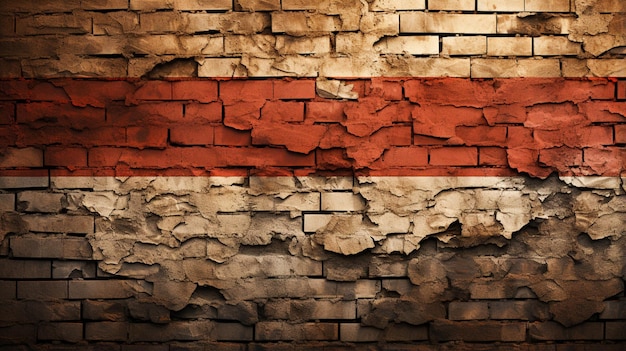 Distressed Flag of Egypt on a plan brick wall