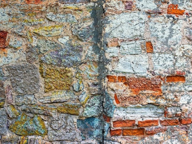苦しめられた古い風化した壁の背景テクスチャ
