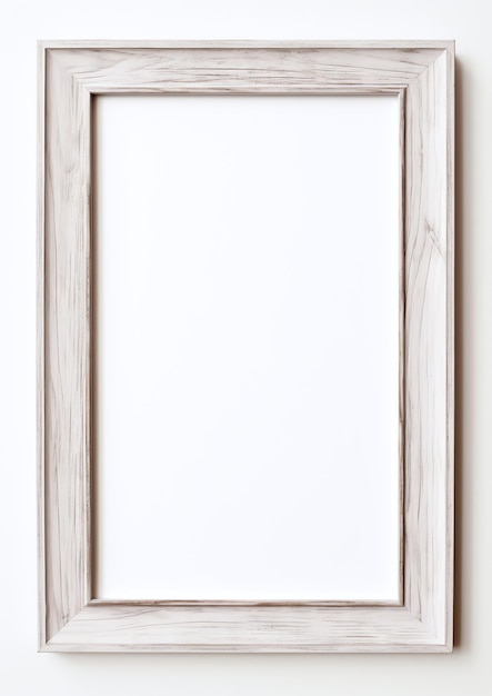 Distressed Wood Frame watercolor border on white background