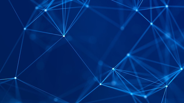 Distributie van gegevens Netwerkvisualisatie internetcommunicatie Technologische achtergrond 3D