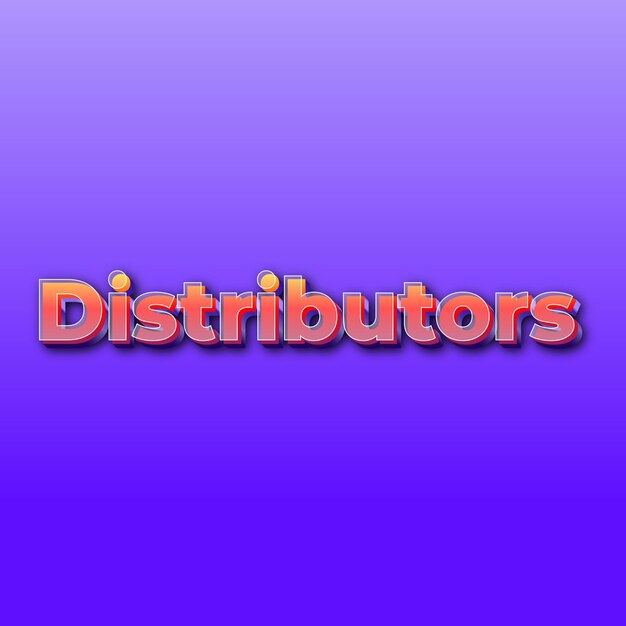 DistributorsText effect JPG gradient purple background card photo