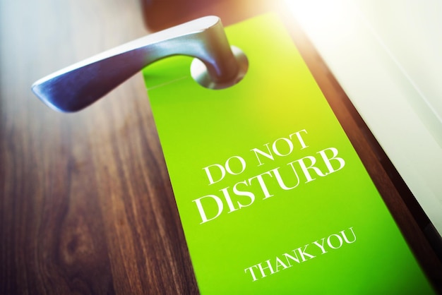 Photo do not disturb hotel hanger