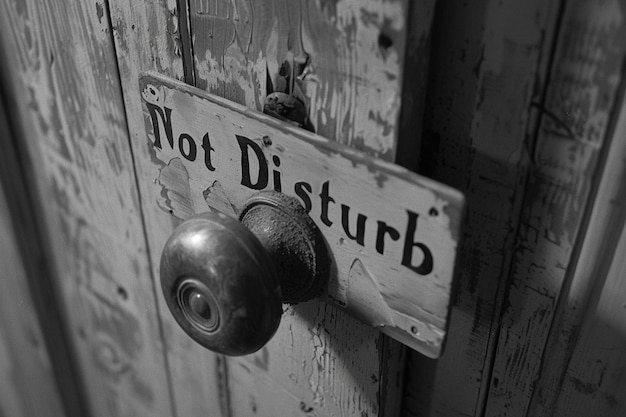 A Do Not Disturb sign hanging on a doorknob