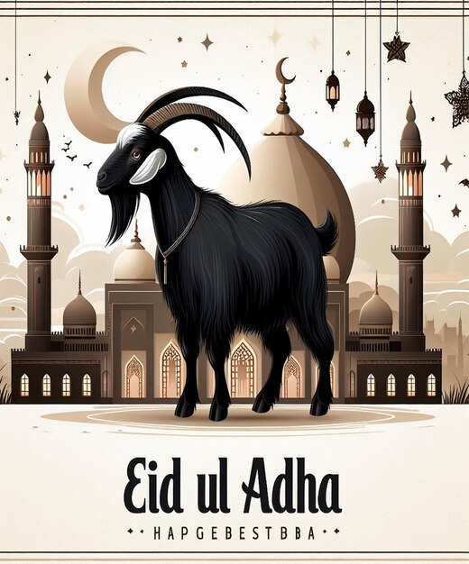 Dit beeld is gemaakt voor islamitische evenementen zoals Eid ul Adha