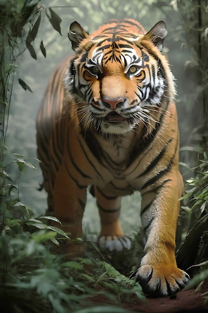 Dit is de echte tijger van het bos in mangrove