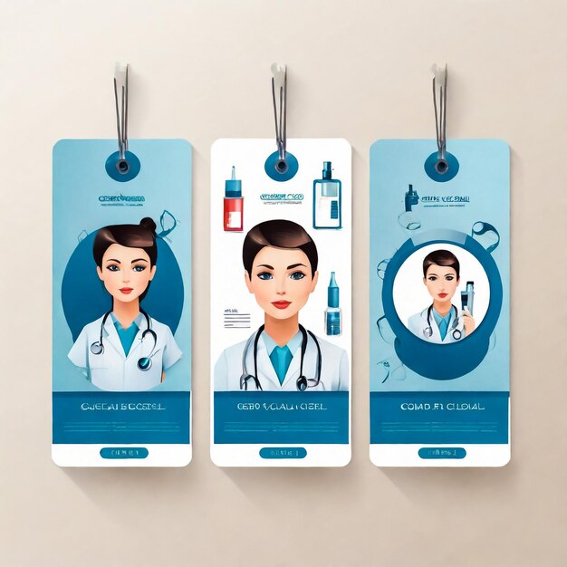 Dit is een set van avatars van gezondheidswerkers die kunnen worden gebruikt voor stickers, banners voor apps, websites, brochures en posters.