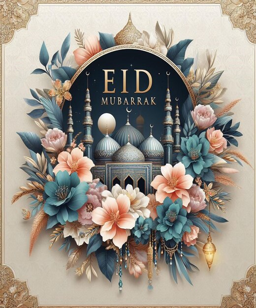Dit ontwerp is gemaakt voor islamitische evenementen zoals Eid ul Fitr en Eid ul Adha