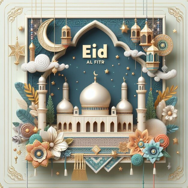 Dit ontwerp is gemaakt voor islamitische gelegenheden zoals Eid ul Fitr en Eid ul Adha