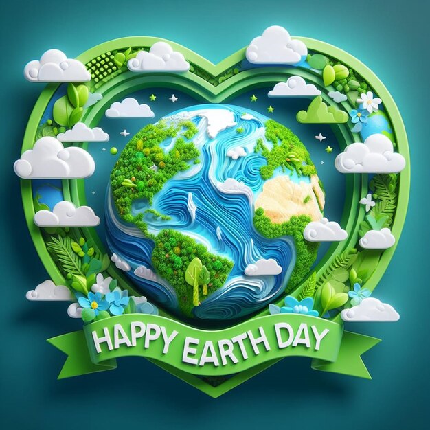 Dit ontwerp is gemaakt voor verschillende dagen zoals Aardedag Wereld Milieudag